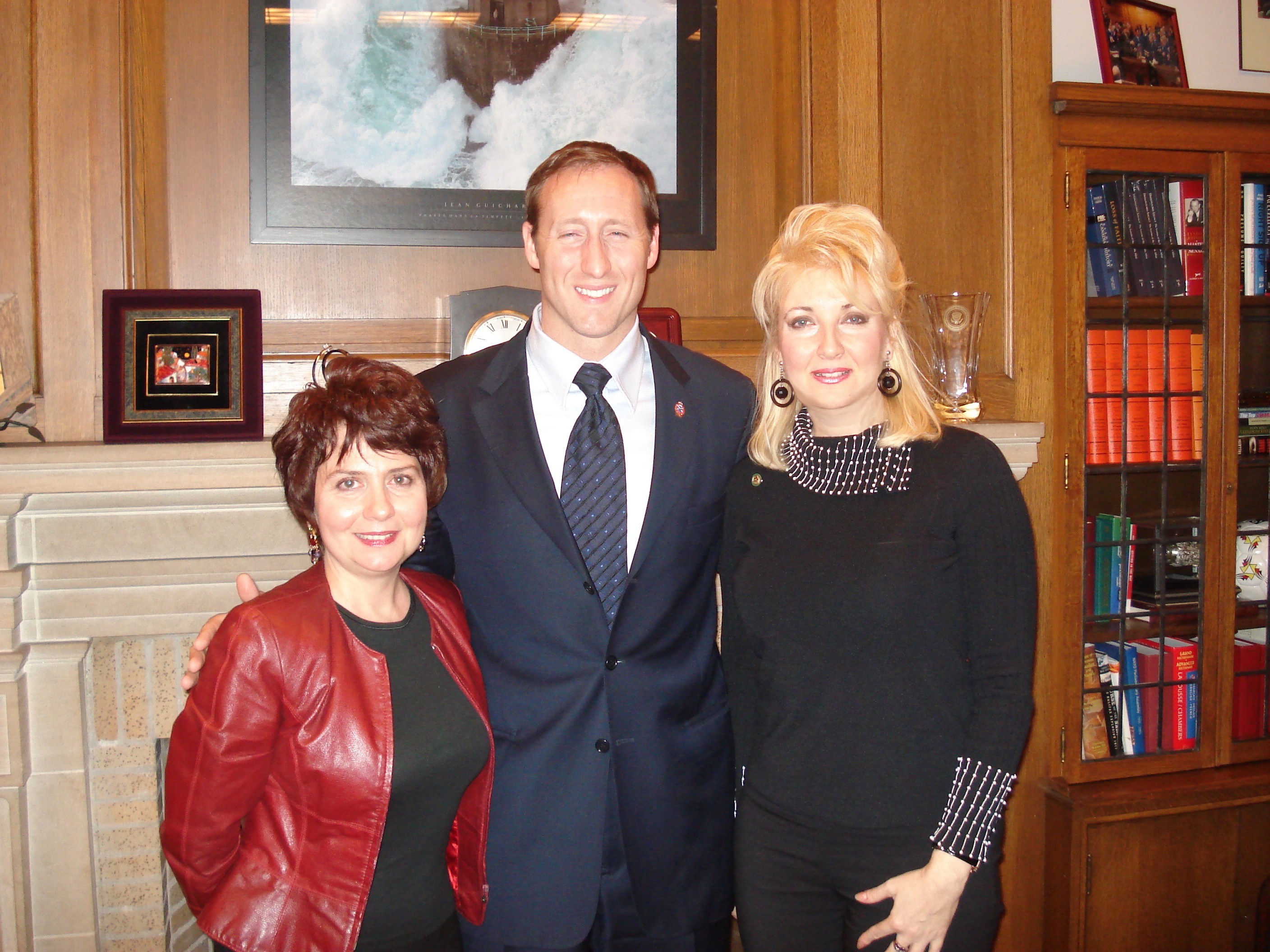 Peter MacKay with M. Shpir and L. Shymko